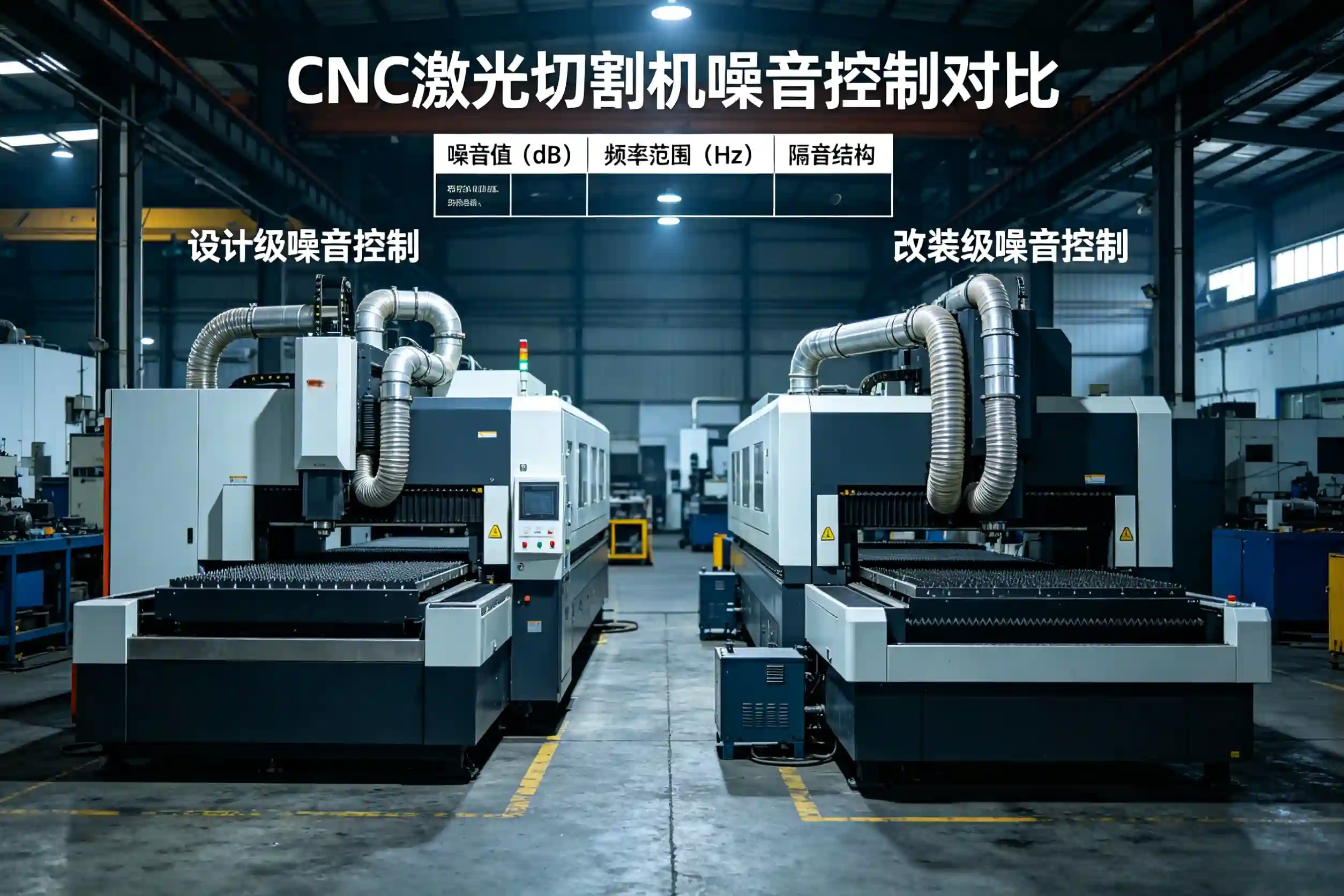 Side-by-side comparison of design-level vs retrofit noise control Vendor noise control comparison