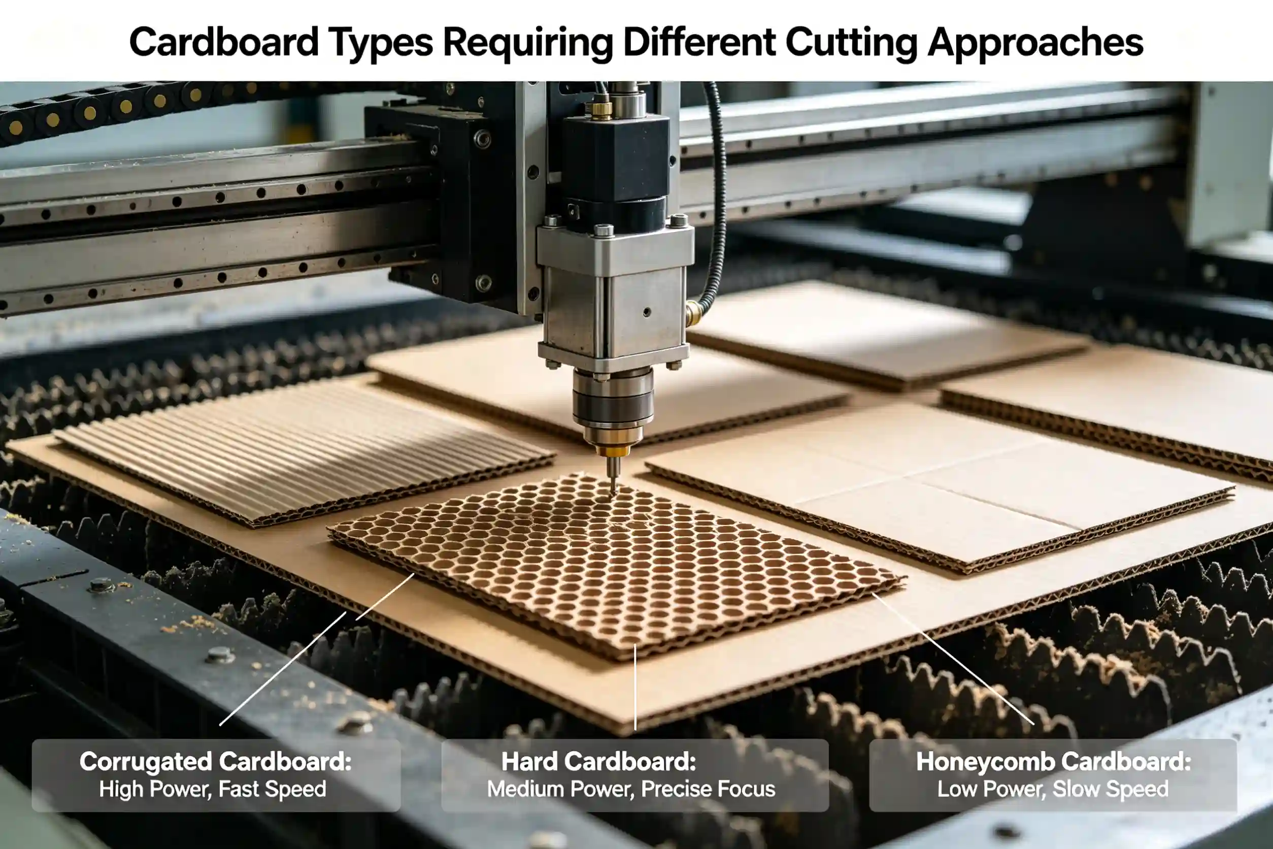 different cardboard materials cardboard types requiring different cutting approaches