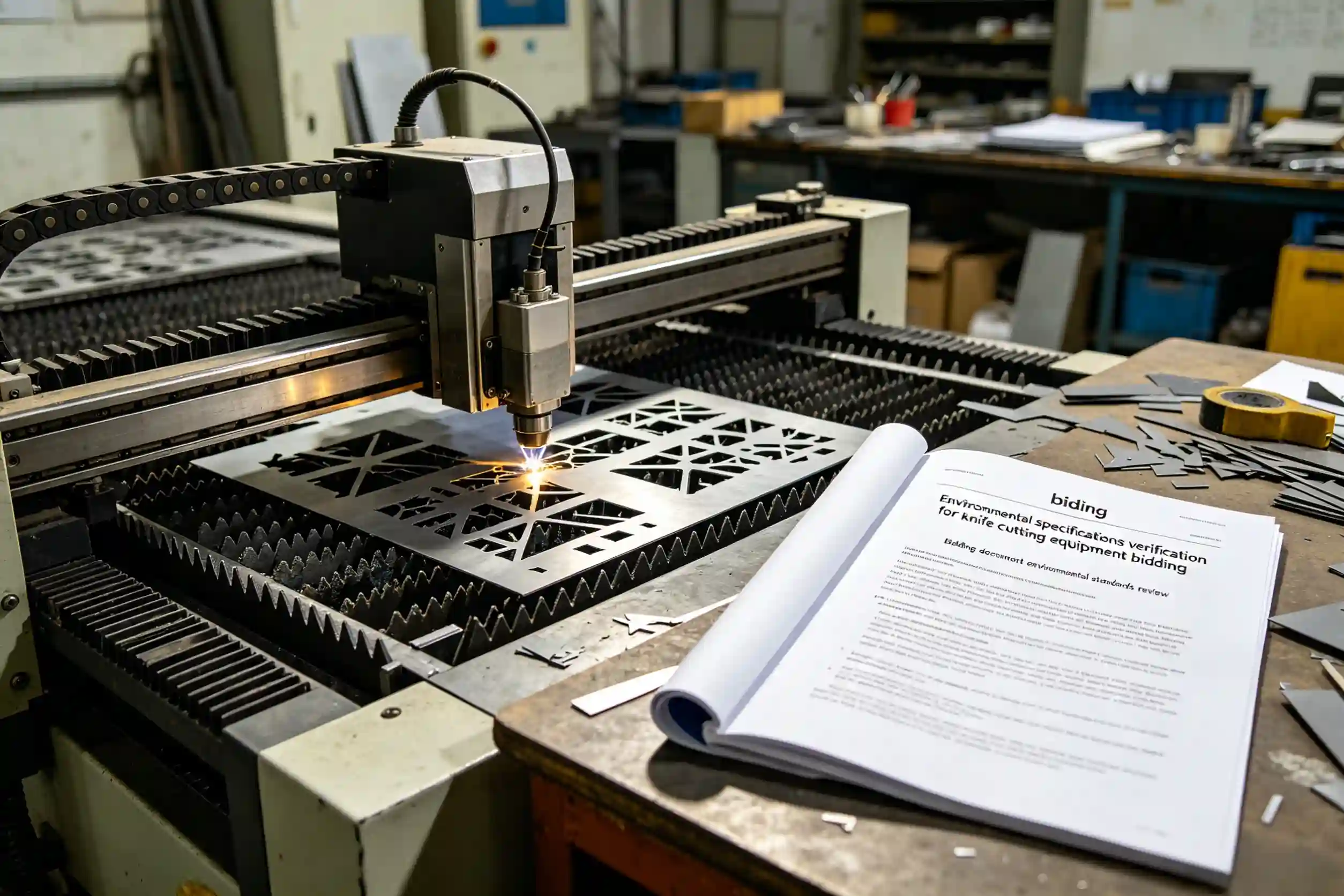 Environmental specifications verification for knife cutting equipment bidding Bidding document environmental standards review