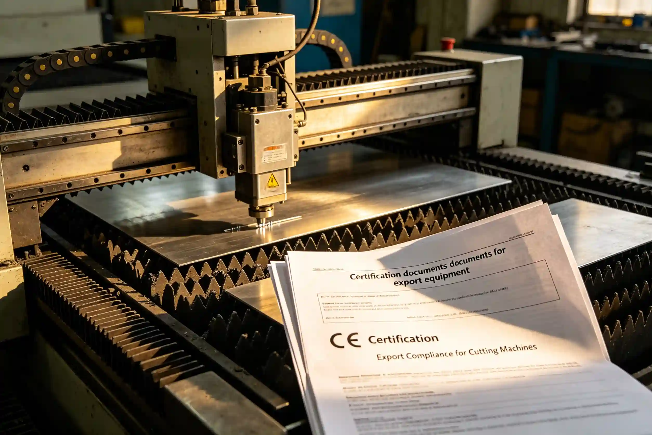 Certification documents for export equipment