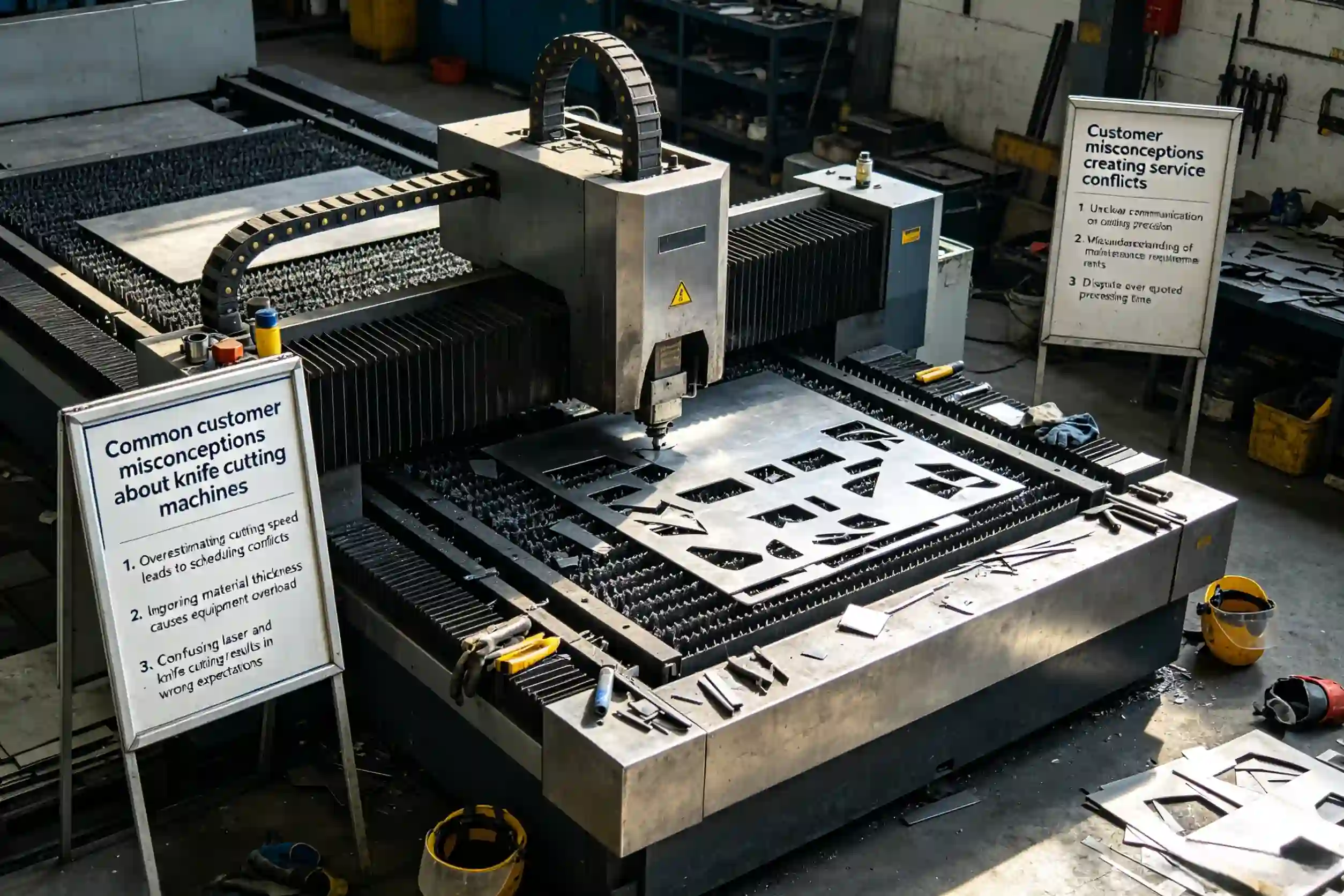 Customer misconceptions creating service conflicts Common customer misconceptions about knife cutting machines