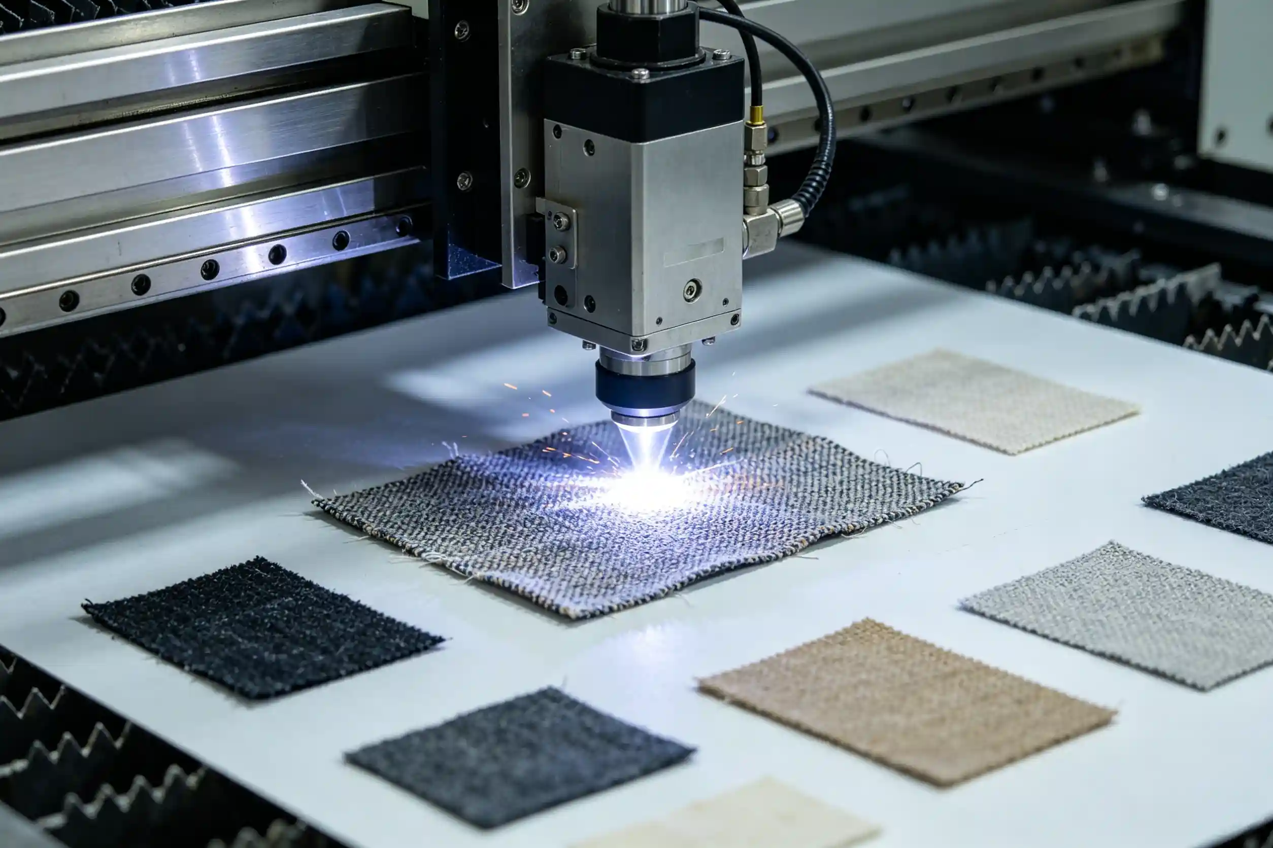 knife cutting machine test cutting fabric samples on-site test cutting material samples