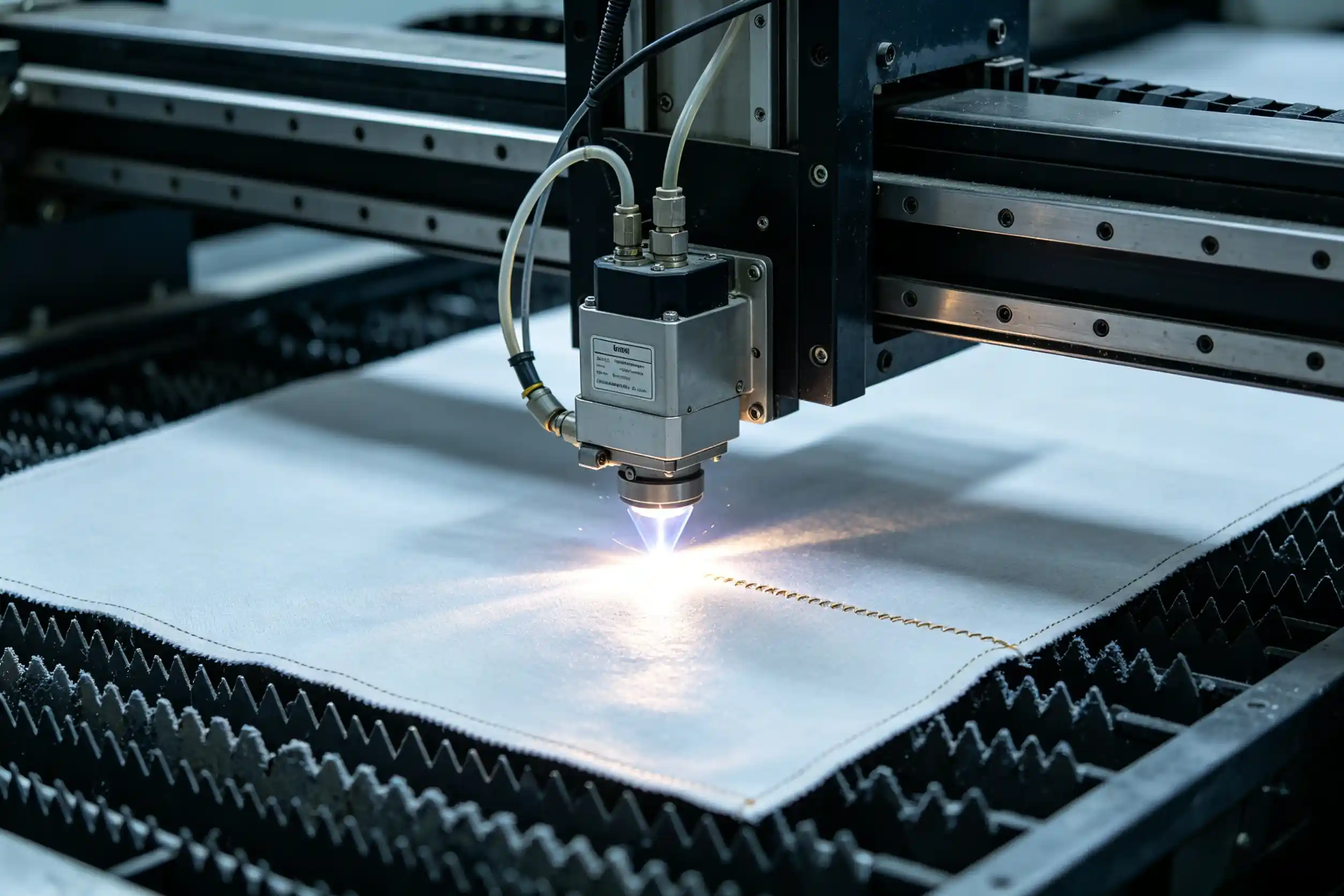 Laser cutting fabric edge sealing Laser CNC cutting synthetic fabric