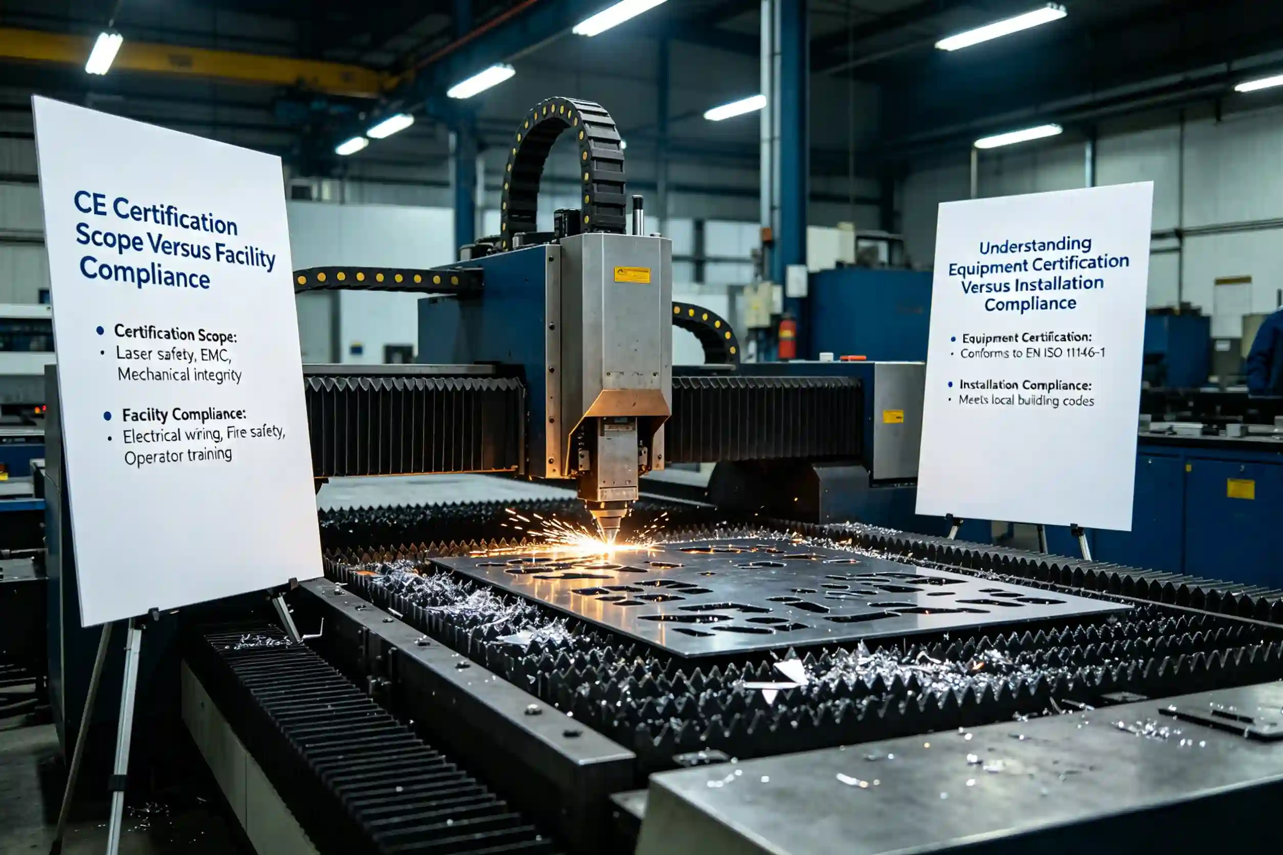 Understanding equipment certification versus installation compliance CE certification scope versus facility compliance