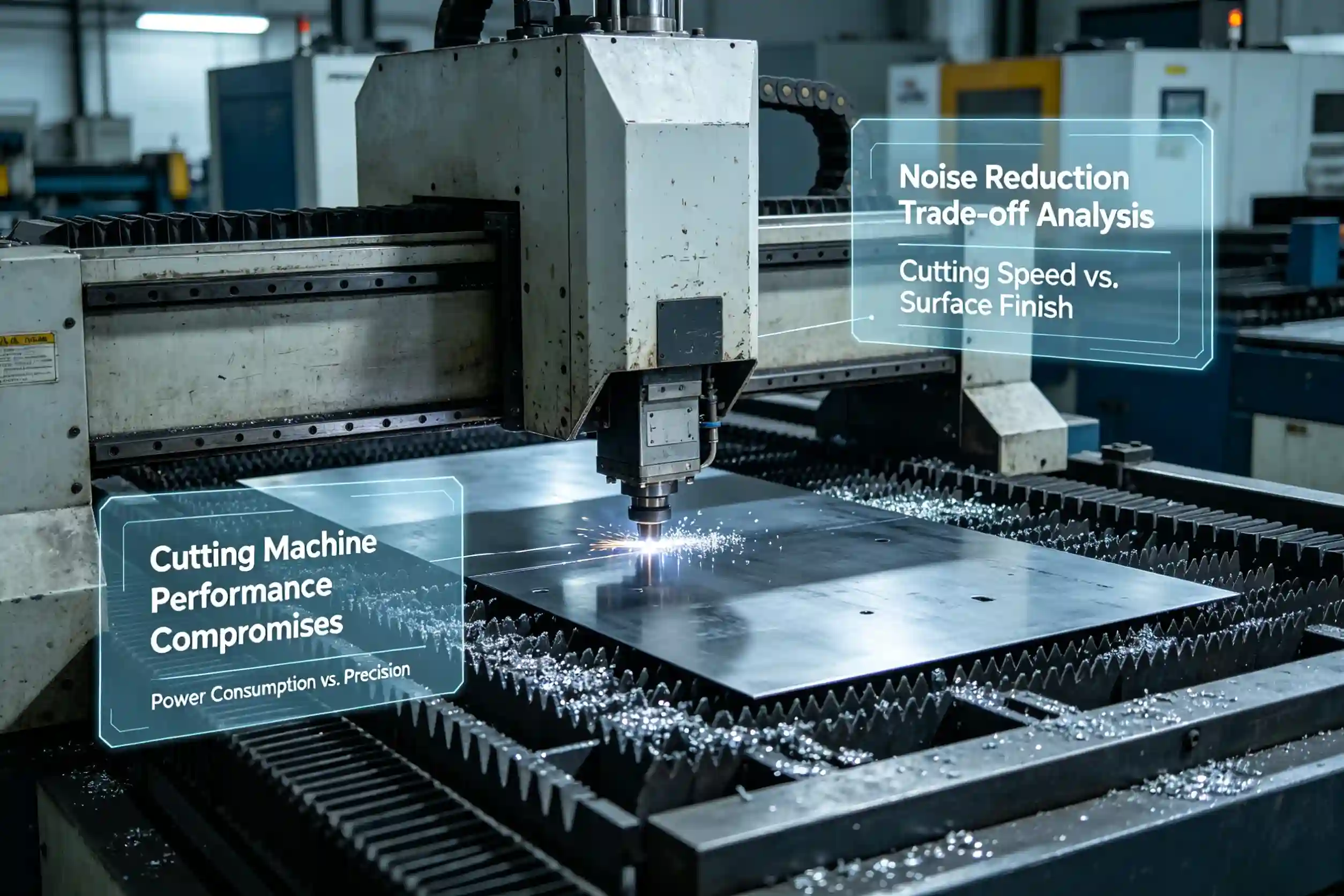 cutting machine performance compromises noise reduction trade-off analysis