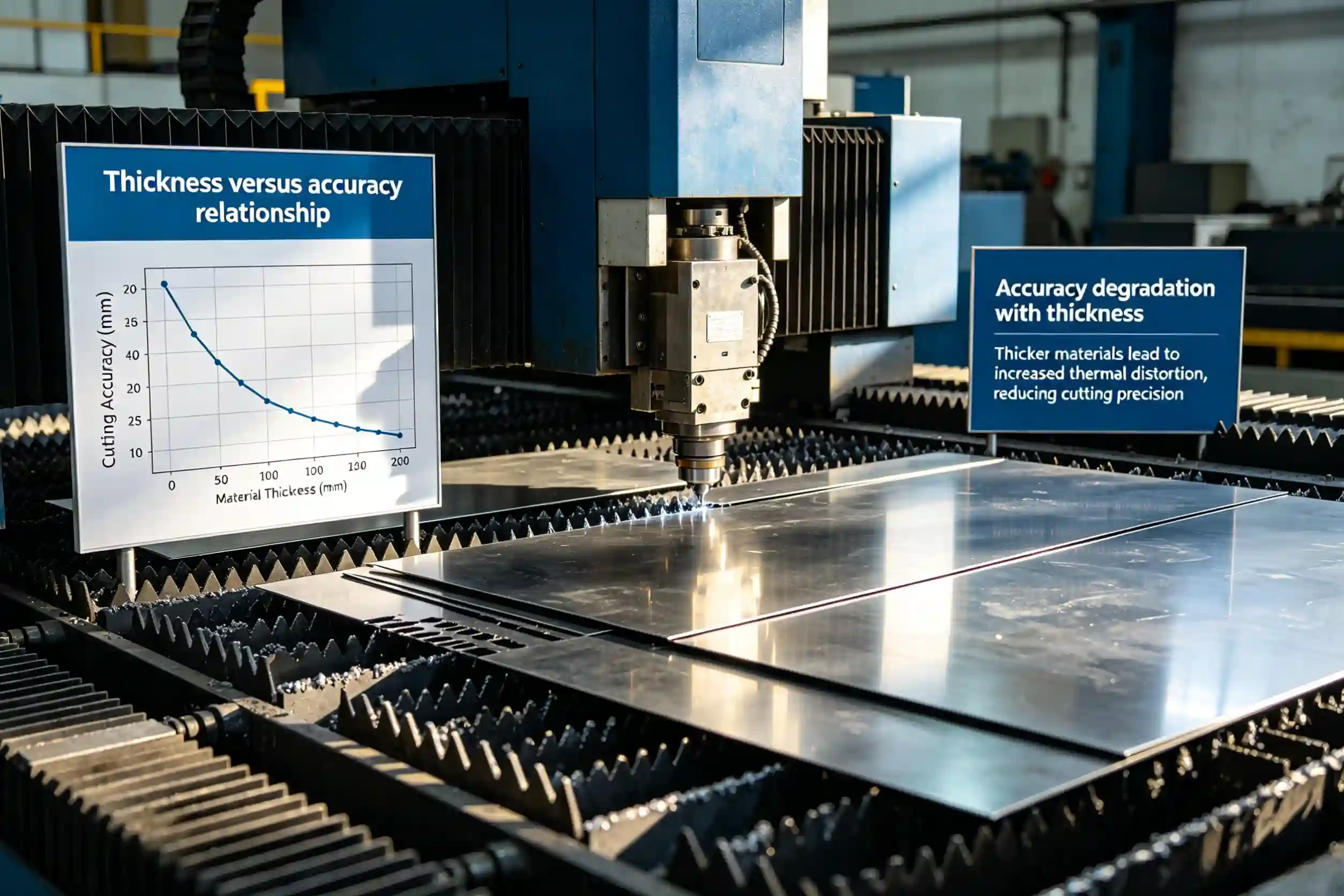 Thickness versus accuracy relationship