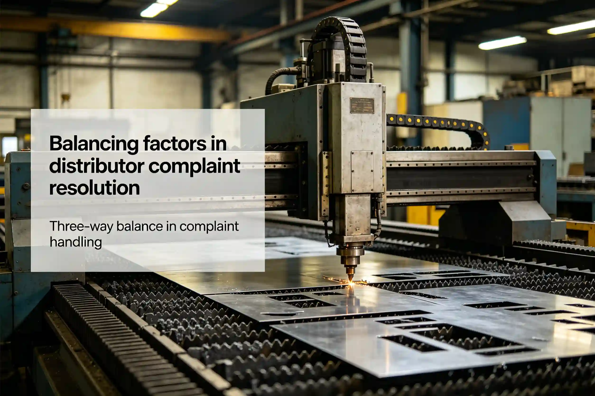 Three-way balance in complaint handling Balancing factors in distributor complaint resolution