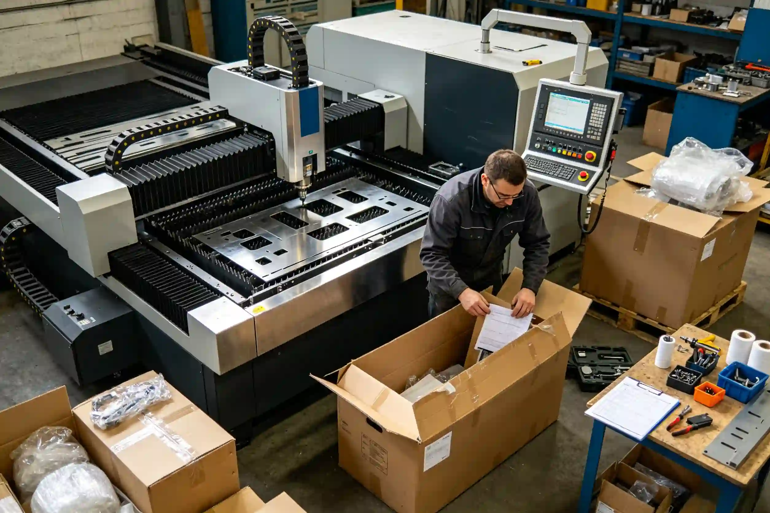 knife cutting machine acceptance report with attached test samples and photos acceptance report documentation