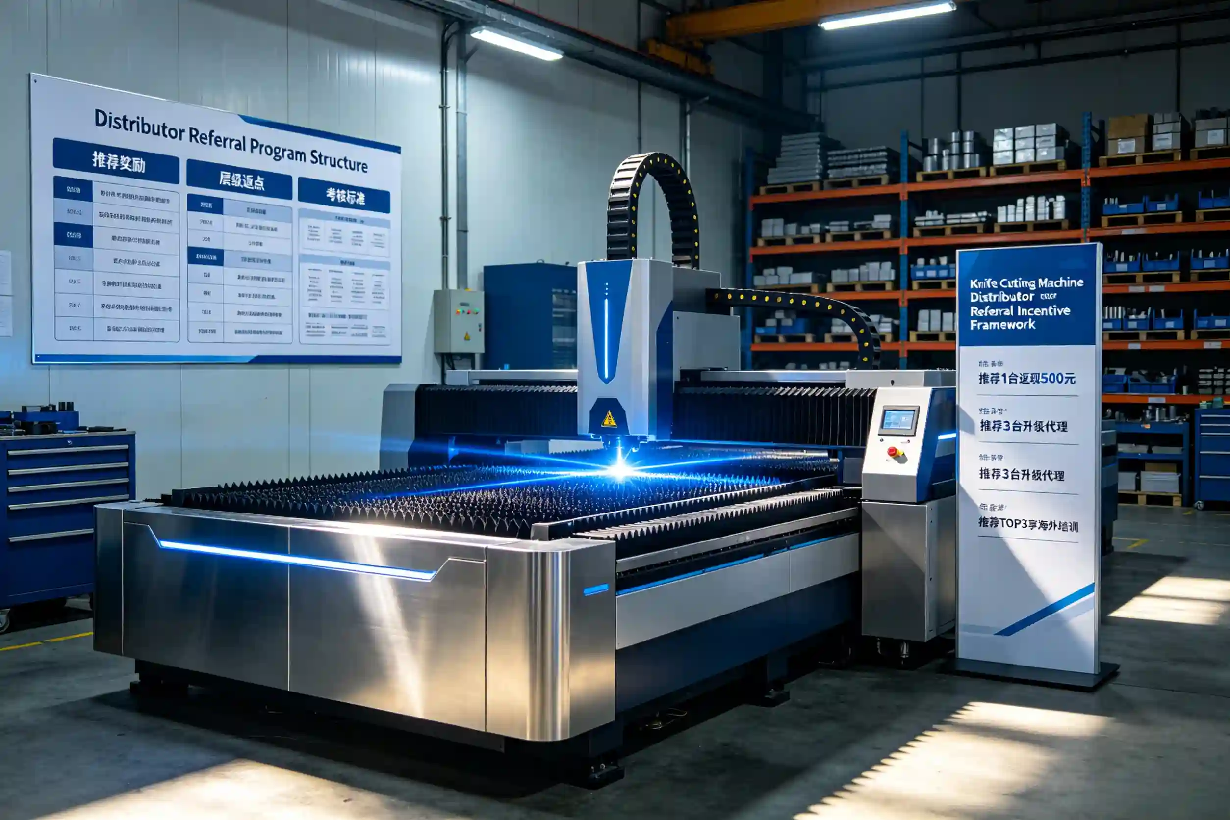 Knife cutting machine distributor referral incentive framework Distributor referral program structure