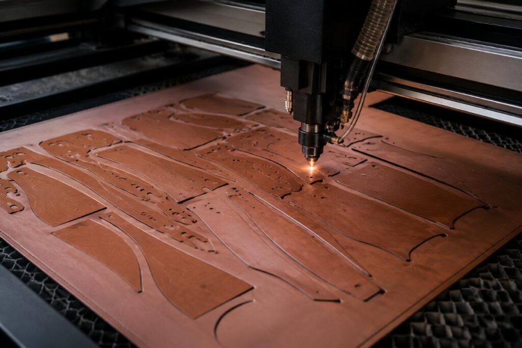 leather cutting machine waste reduction