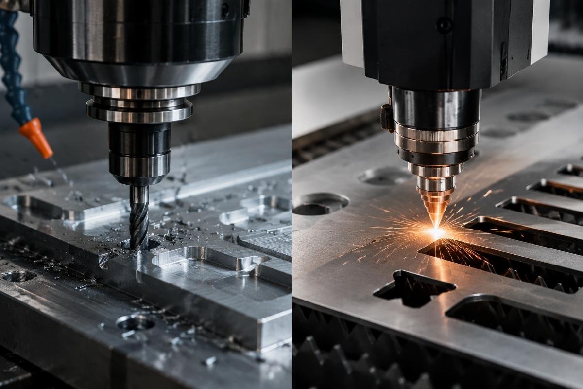 CNC versus laser cutting comparison