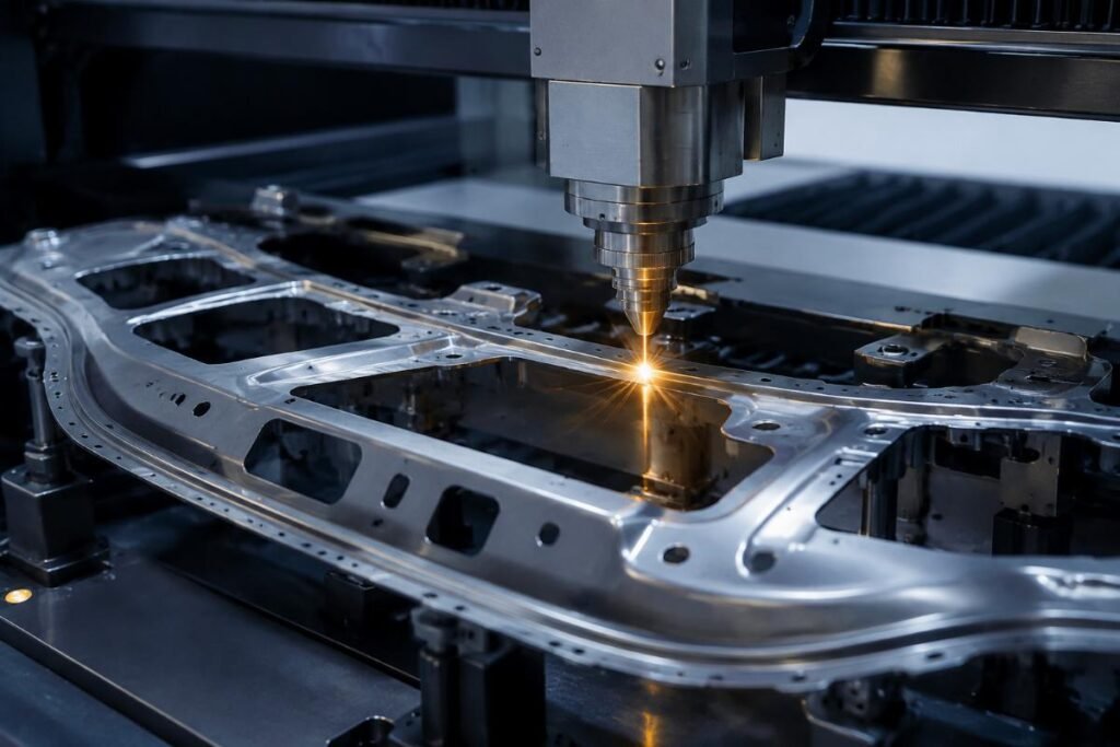Automotive interior cutting precision demonstration