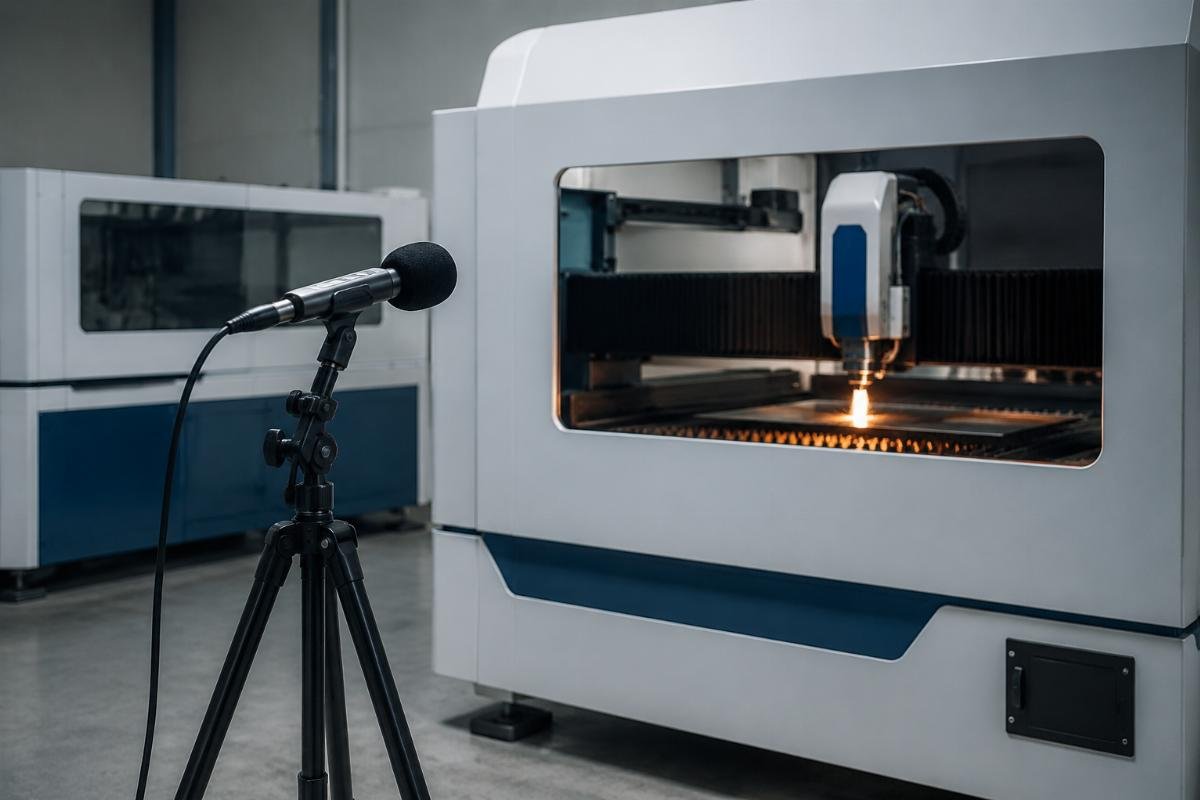 Noise measurement setup for cutting equipment