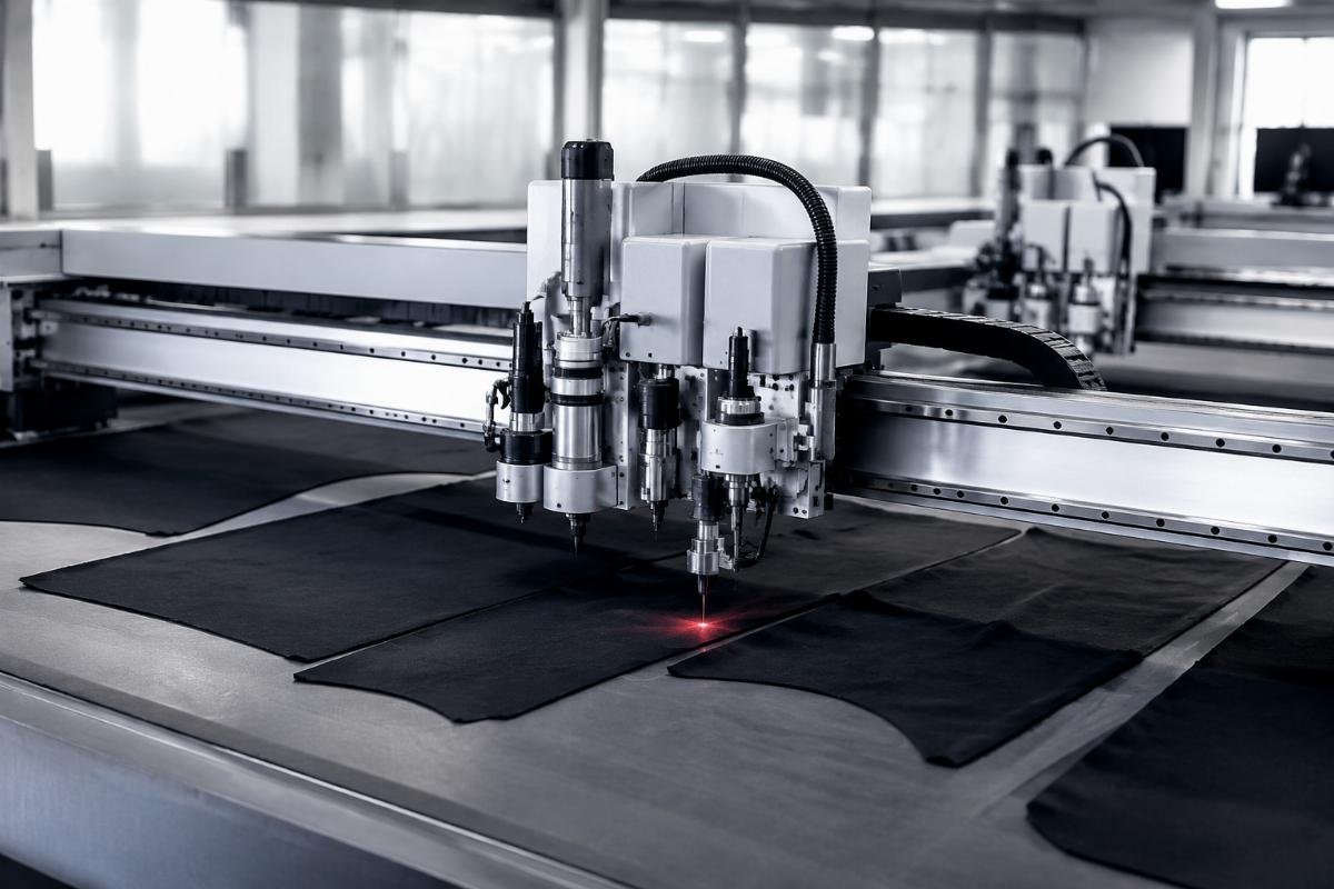 Multi-functional CNC oscillating knife cutter with multi-tool switching function for garment fabric cutting